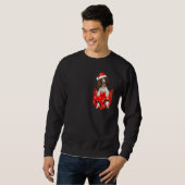 Sweatshirt Poche de Noël espagnole Springer anglaise pour chi (Devant entier)