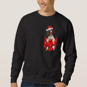 Sweatshirt Poche de Noël espagnole Springer anglaise pour chi