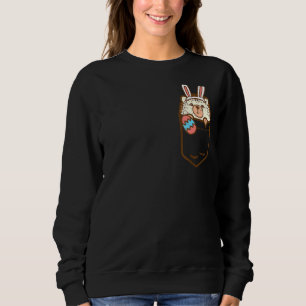 Sweatshirt Poche Hérisson de Pâques Grotte Oeuf mignon Animal