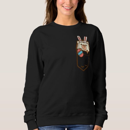 Sweatshirt Poche Hérisson de Pâques Grotte Oeuf mignon Animal (Devant)