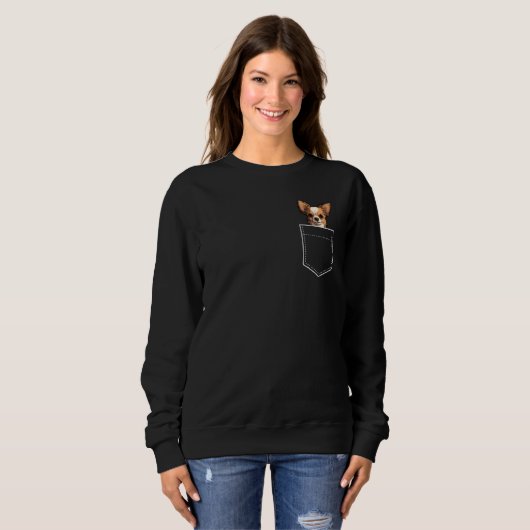 Sweatshirt Pocket Chihuahua (Devant entier)