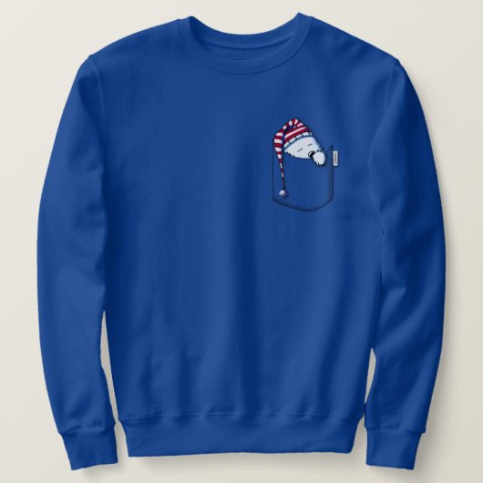 Sweatshirt Pocket Sleeper Westie KiniArt (Design devant)