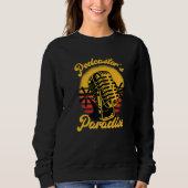 Sweatshirt Podcaster Broadcast Paradise Record Podcaster (Devant)