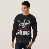 Sweatshirt Poids Lifting Bodybuilding Devait Être Vos Gains (Devant entier)