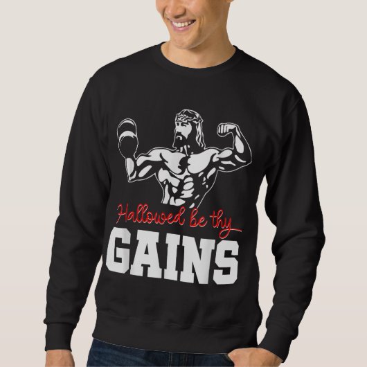 Sweatshirt Poids Lifting Bodybuilding Devait Être Vos Gains (Devant)