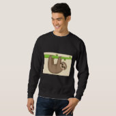 Sweatshirt Poignée Fente Imprimer Sur Stickers Accessoire Vêt (Devant entier)