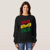 Sweatshirt Poing élevé Black Power Africa Blm 1 (Devant entier)
