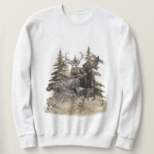 Sweatshirt Pointer à poil dur allemand (Design devant)