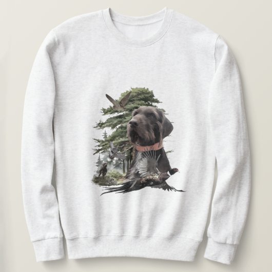 Sweatshirt Pointer à poil dur allemand (Design devant)