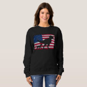 Sweatshirt Pointeur Rtro Allemand Raccourci 4 juillet Ameri (Devant entier)