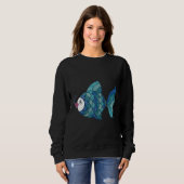Sweatshirt Pointillisme bleu (Devant entier)