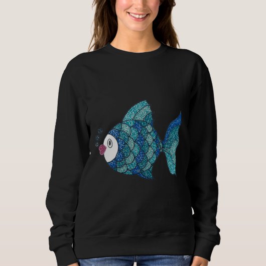 Sweatshirt Pointillisme bleu (Devant)