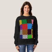 Sweatshirt Pois de surfaces composées multicolores (Devant entier)