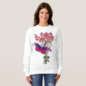 Sweatshirt Pois doux et papillon (Devant entier)