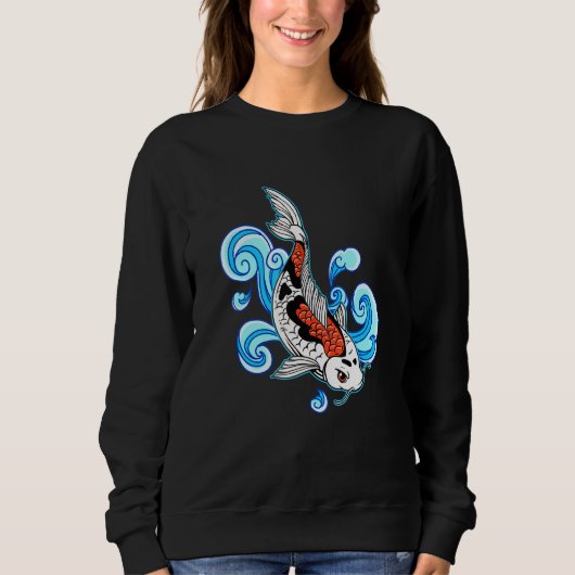 Sweatshirt Poisson asiatique Koi Koi Carpe (Devant)