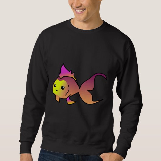 Sweatshirt Poisson Beige Or Satisfait Les Désirs Poisson De M (Devant)