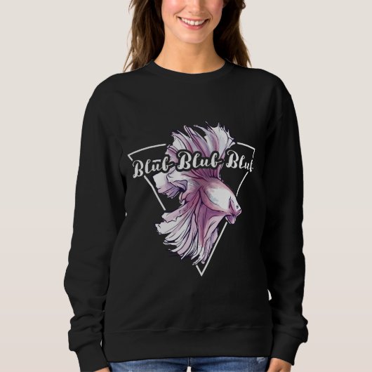 Sweatshirt Poisson Blub Blub Siamese Poisson de combat (Devant)