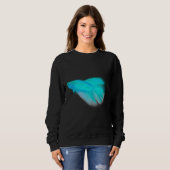 Sweatshirt Poisson clair bleu néon (Devant entier)