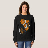 Sweatshirt Poisson clown amusant (Devant entier)