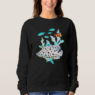 Sweatshirt Poisson clown panthère eau de mer Tropical Aqua