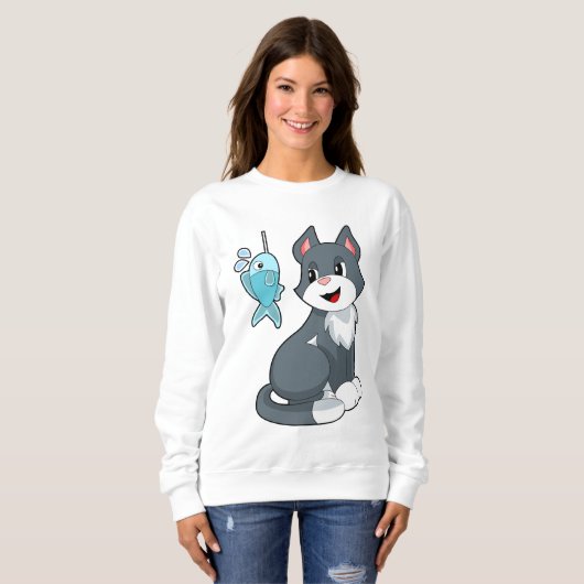 Sweatshirt Poisson de chat (Devant entier)