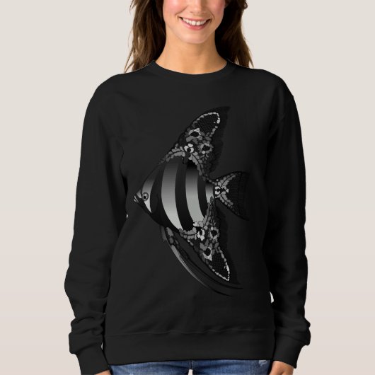 Sweatshirt Poisson dentelle (Devant)