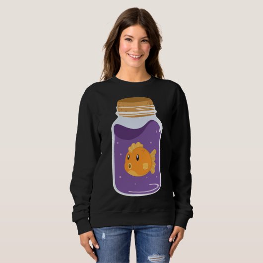 Sweatshirt Poisson d'or Soda aux raisins (Devant entier)