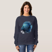 Sweatshirt Poisson Dynamique Océan Avec Coquillages (Devant entier)