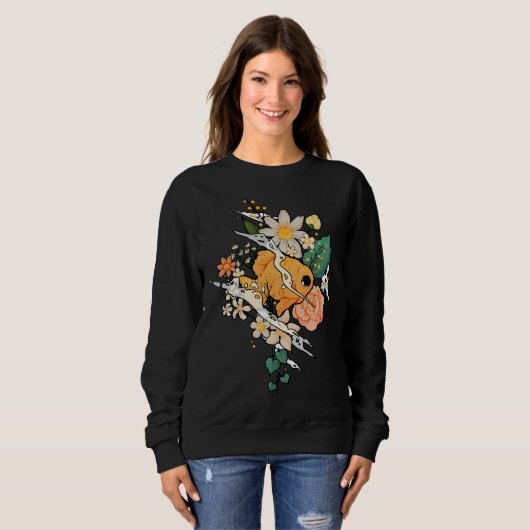 Sweatshirt Poisson En Fleurs (Devant entier)