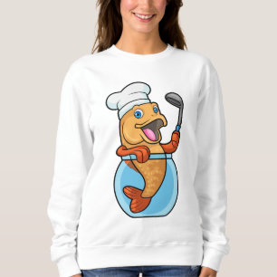 Sweatshirt Poisson en verre comme cuire avec cuillère à soupe