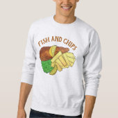 Sweatshirt Poisson et chips Pois British Pub Chip Shop Takeaw (Devant)