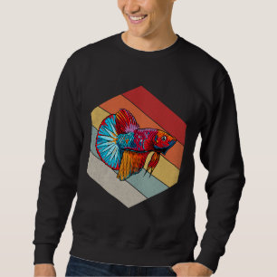 Sweatshirt Poisson Géométrique Vintage Retro Poisson Tank