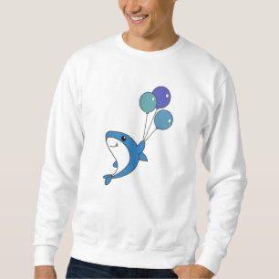 Sweatshirt Poisson Hai Mouches Avec Ballons Animaux Sucrés Re