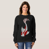 Sweatshirt Poisson Koi Rouge Et Blanc (Devant entier)