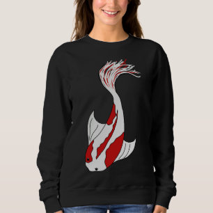 Sweatshirt Poisson Koi Rouge Et Blanc