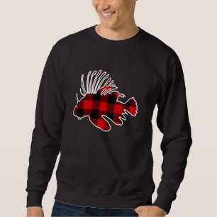 Sweatshirt Poisson-Lune Rouge Buffle Plaid Poisson-Zèbre Corr