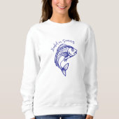 Sweatshirt Poisson sur le bleu d'été (Devant)