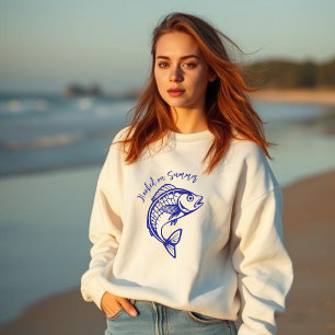 Sweatshirt Poisson sur le bleu d'été