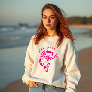 Sweatshirt Poisson sur rose estivale