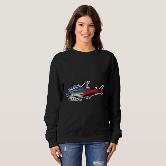 Sweatshirt Poisson Tetra néon (Devant entier)