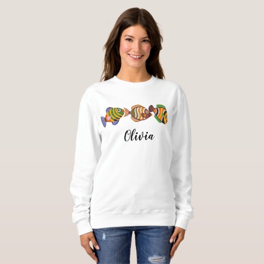 Sweatshirt Poisson Tropical (Devant entier)