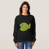 Sweatshirt Poisson Vert Ou Jaune (Devant entier)