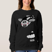 Sweatshirt Poisson Volant Et Mt Fuji Gris Version (Devant)