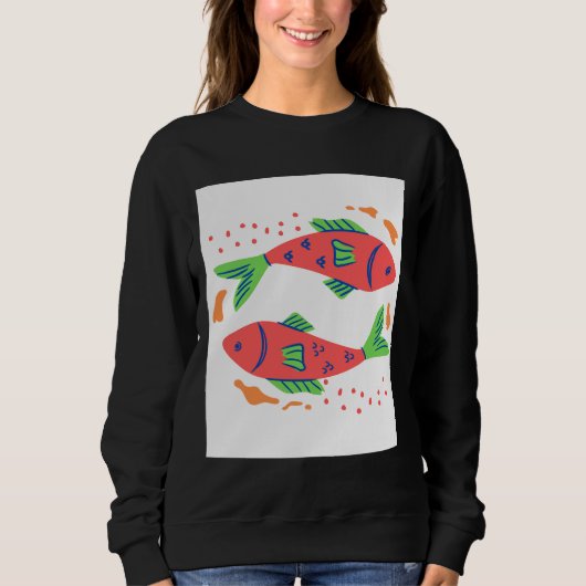 Sweatshirt Poissons colorés (Devant)