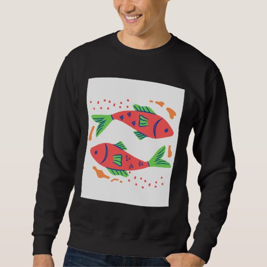 Sweatshirt Poissons colorés (Devant)