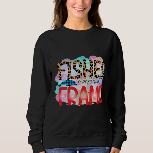 Sweatshirt Poissons Monogramme Cadre (Devant)