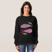 Sweatshirt Poissons roses sous-marins (Devant entier)