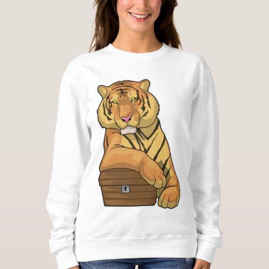 Sweatshirt Poitrine au trésor de tigre (Devant)