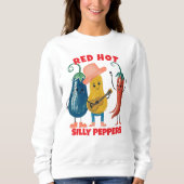 Sweatshirt Poivrons Idiots - Sweat à capuche drôle (Devant)