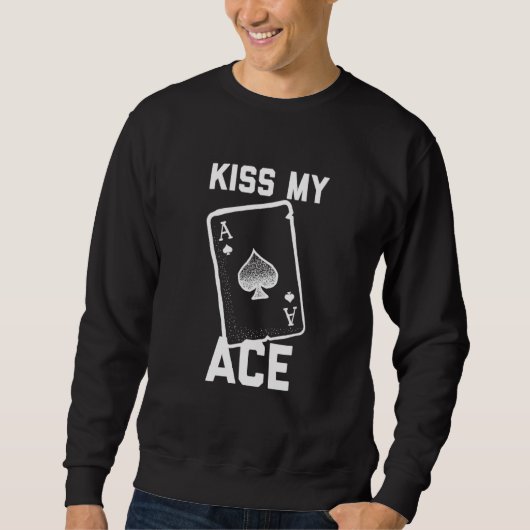 Sweatshirt Poker Embrasser Mon Ace Poker Carte Pique (Devant)